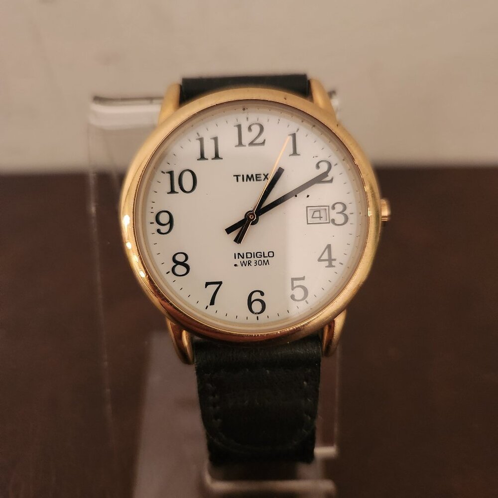 TIMEX INDIGLIO BLACK STRAP BAND CR2016 - WR30M (NEW BATTERY) - PREOWNED